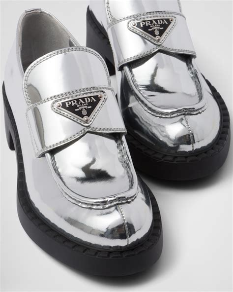 prada loafer silver|Prada black loafers women.